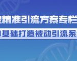 制定精准引流方案专栏6.0，0基础打造被动引流系统