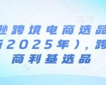 亚马逊跨境电商选品案例(更新2025年2月)，跨境电商利基选品
