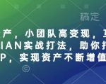 个人IP资产，小团队高变现，互联网全链路赚QIAN实战打法，助你打造个人IP，实现资产不断增值