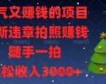解气又挣钱的项目，最新违章拍照挣钱，随手一拍，轻松收入数张【揭秘】