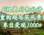 AI视觉疗愈经济：用ai重构超写实风景视频，单日变现多张