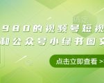 价值2980的视频号短视频橱窗带货和公众号小绿书图文带货