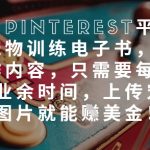 利用Pinterest平台推广宠物训练电子书，不用创作内容，只需要每天利用业余时间，上传宠物图片就能挣美金!