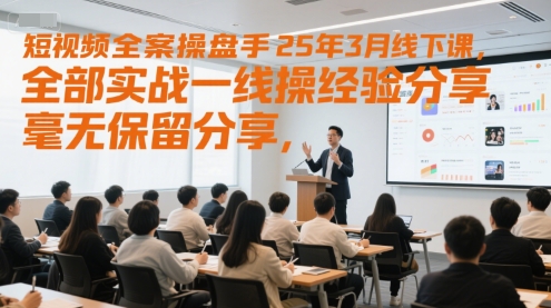 短视频全案操盘手25年3月线下课，全部实战一线操盘手经验分享[/erphpdown]，毫无保留分享[/erphpdown]，全是干货