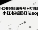 小红书保姆级养号+打减肥粉，小红书减肥打法sop