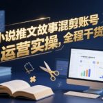 小说推文故事混剪账号运营实操，全程干货