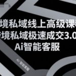 跨境私域线上高级课程，跨境私域极速成交3.0+Ai智能客服