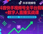 抖音快手视频号全平台剪辑+数字人直播实战课，从零到精通，快速实现短视频变现(更新7月)​