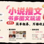 小说推文小红书多图文玩法,简单粗暴,万播收益3张 小说推文小红书多图文玩法,简单粗暴,万播收益3张