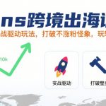 Ins跨境出海训练营,实战驱动玩法,打破不涨粉怪象,玩转社媒自然流量 Ins跨境出海训练营,实战驱动玩法,打破不涨粉怪象,玩转社媒自然流量