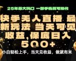 变现最快的项目，当天出收益，一部手机，保底日入5张【揭秘】