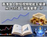 高净值人群短视频赋能实操课,从0-1打造“财富管理”IP 高净值人群短视频赋能实操课,从0-1打造“财富管理”IP