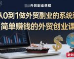 从0到1做外贸副业的系统课,简单賺钱的外贸创业课 从0到1做外贸副业的系统课,简单賺钱的外贸创业课