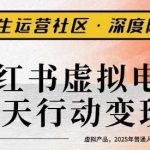 小红书虚拟电商14天变现训练营3.0，​虚拟产品，2025年普通人在小红书最后的搞钱机会