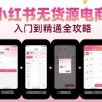 小红书无货源电商,入门到精通,开店+选品+笔记+剪辑+赛道+内容 小红书无货源电商,入门到精通,开店+选品+笔记+剪辑+赛道+内容