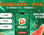 西瓜视频拉新项目,一单13米,有人悄悄用这个方法,一条视频收益2.5w+(附详细教程) 西瓜视频拉新项目,一单13米,有人悄悄用这个方法,一条视频收益2.5w+(附详细教程)