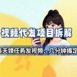 新手副业首选!视频代发接单,领任务发视频,长期稳定不费劲儿 新手副业首选!视频代发接单,领任务发视频,长期稳定不费劲儿