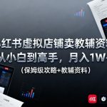 小红书虚拟店铺卖教辅资料,从小白到高手,月入1W+(保姆级攻略+教辅资料) 小红书虚拟店铺卖教辅资料,从小白到高手,月入1W+(保姆级攻略+教辅资料)