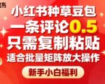 小红书种草豆包,一条评论0.5,只需复制粘贴,适合批量矩阵放大操作,新手小白福利 小红书种草豆包,一条评论0.5,只需复制粘贴,适合批量矩阵放大操作,新手小白福利