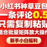 小红书种草豆包,一条评论0.5,只需复制粘贴,适合批量矩阵放大操作,新手小白福利 小红书种草豆包,一条评论0.5,只需复制粘贴,适合批量矩阵放大操作,新手小白福利