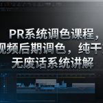 PR系统调色课程,视频后期调色,纯干货无废话系统讲解 PR系统调色课程,视频后期调色,纯干货无废话系统讲解