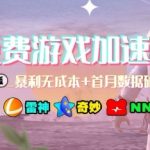 游戏加速器项目4.0_最新打法思路（爱玩游戏也能边玩边被动收益）