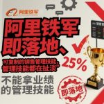 阿里铁军即落地、可复制的销售管理技能，不能拿业绩的管理技能都在扯淡