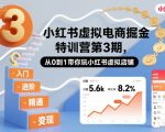 小红书虚拟电商掘金特训营第3期，从0到1带你玩小红书虚拟店铺