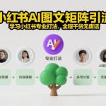 小红书AI图文矩阵引流，学习小红书专业打法，全程干货无废话