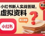 小红书新人实战答疑，小红书虚拟资料项目实战答疑