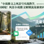 小说推文之风景号实战教学，告别创作困境！风景小说推文解锁流量新密码