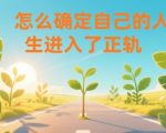 某公众号付费文章：怎么确定自己的人生进入了正轨？