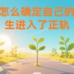 某公众号付费文章：怎么确定自己的人生进入了正轨？