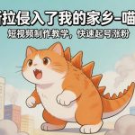 哥斯拉侵入了我的家乡–喵喵版短视频制作教学，快速起号涨粉