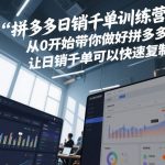 拼多多日销千单训练营，从0开始带你做好拼多多，让日销千单可以快速复制(更新26年2月)