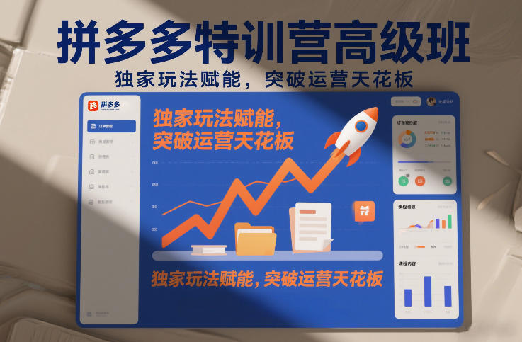 拼多多特训营高阶班，独家玩法赋能，突破运营天花板（更新26年3月13日）