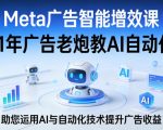 Meta广告智能增效课，11年广告老炮教AI自动化，助您运用AI与自动化技术提升广告收益