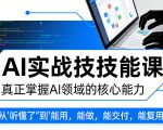 AI实战技能课，真正掌握AI领域的核心能力，把AI从”听懂了”变成”能用，能做，能交付，能复用