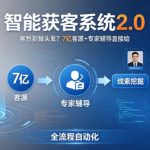 客愁到掉头发？智能获客系统2.0，7亿客源+专家辅导直接给，实现从线索挖掘到客户转化的全流程自动化