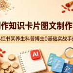 AI创作知识卡片图文制作教学，小红书某养生科普博主0基础实战手册