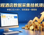 携程酒店全自动浏览掘金项目，稳定可矩阵单窗口收益40+，可批量矩阵放大收益【揭秘】