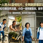 第一人称AI温情短片，全网刷屏爆款玩法，轻松引爆自然流量，小白一键照搬复刻，新手靠它稳步涨粉