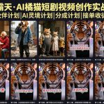 橘霸天·AI橘猫短剧视频创作实战课，撸伙伴计划|AI灵境计划|分成计划|接单收徒等