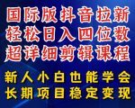 国际版抖音拉新，剪映，醒图，豆包等多玩法教程，长期可做的项目，轻松日入四位数，深度揭秘玩法，干就完了