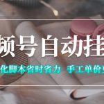 视频号自动挂G项目，自动化脚本省时省力，手工单价更高，日入300+全网最稳【揭秘】