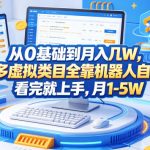 从0基础到月入几W，拼多多虚拟类目全靠机器人自动发货，看完就上手，月1-5W【揭秘】