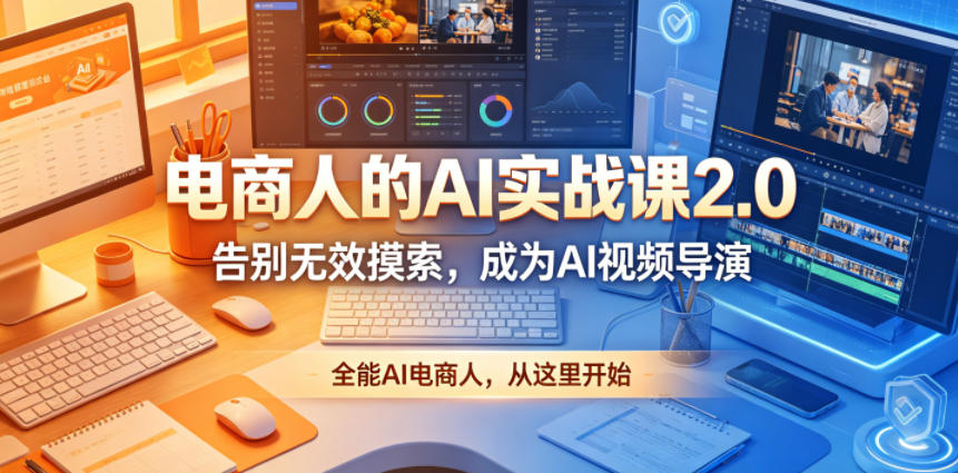 电商人的AI实战课2.0,告别无效摸索,成为AI视频导演,全能AI电商人,从这里开始