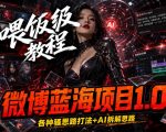 微博蓝海项目1.0_各种Sao操作整理+AI引流拆解，喂饭级教学
