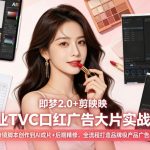 即梦2.0+剪映商业TVC口红广告大片实战课｜从分镜脚本创作到AI成片+后期精修，全流程打造品牌级产品广告