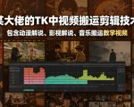 某大佬的TK中视频搬运剪辑技术，包含动漫解说、影视解说、音乐搬运教学视频